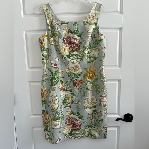 Virgo Dresses & Skirts - VIRGO Vintage Floral Safari Animal Print Sleeveless Linen Blend Dress Size 14P